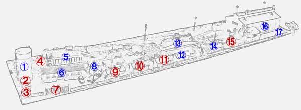 The Ginrei engine depot structures in illustration.