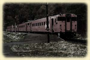 The train at Manji-tanzan station